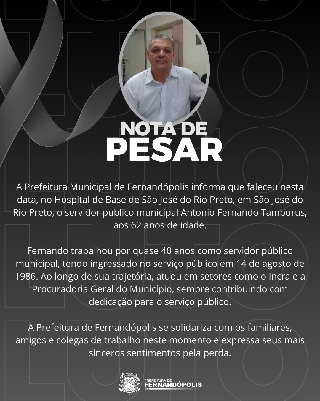 Post do instagram da Prefeitura de Mandirituba