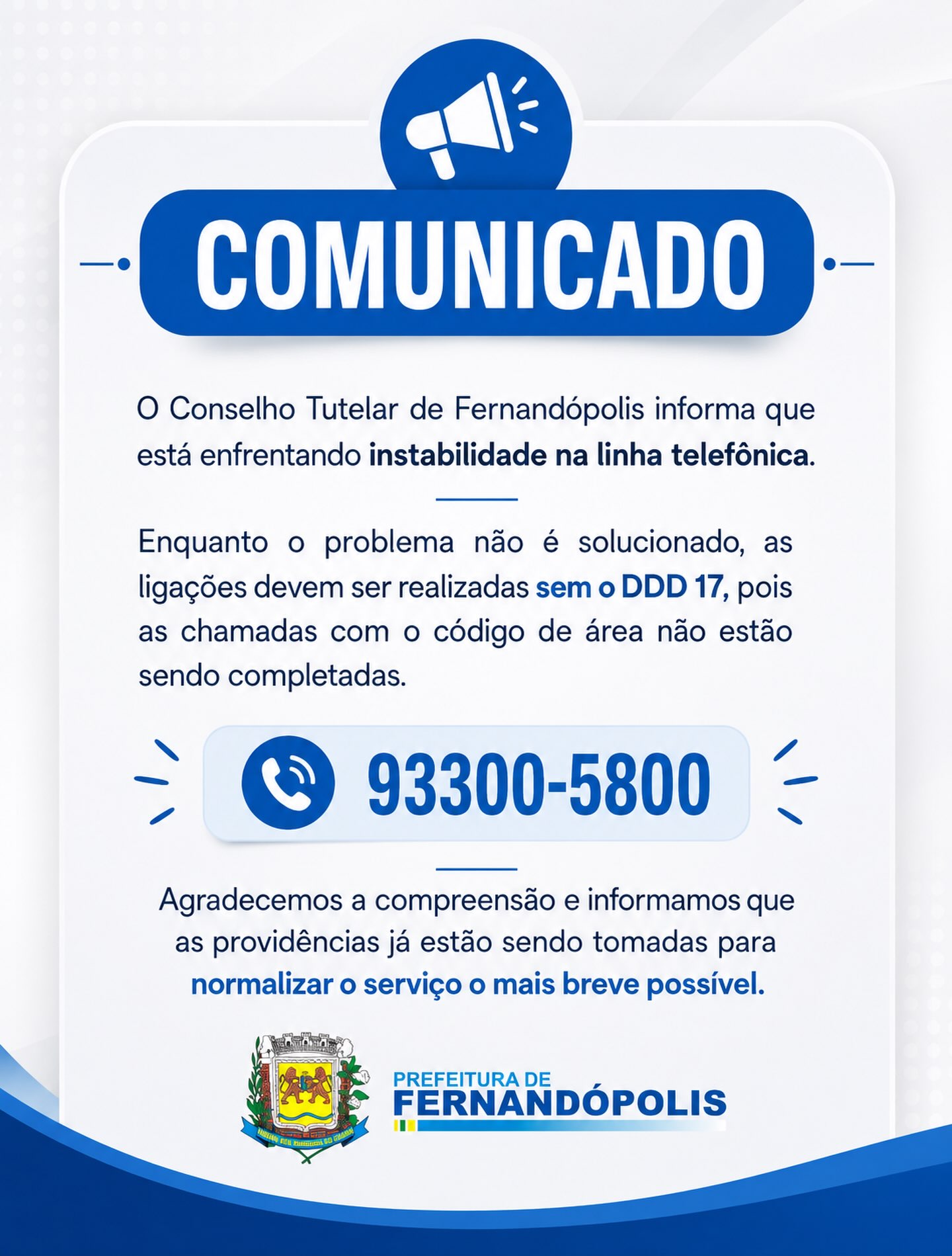 Post do instagram da Prefeitura de Mandirituba