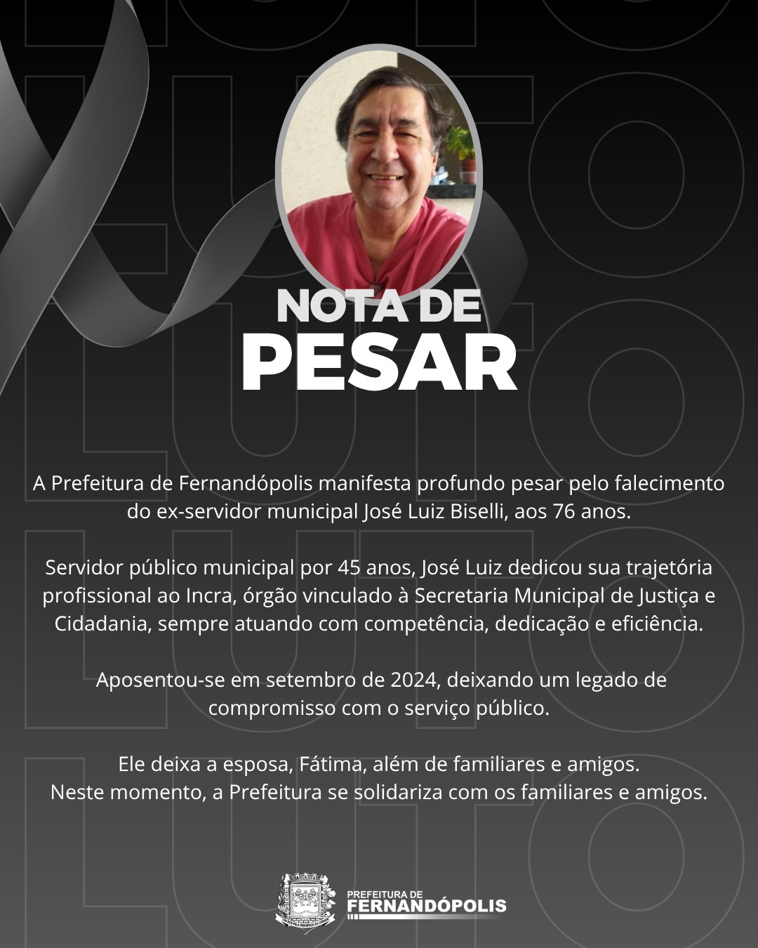 Post do instagram da Prefeitura de Mandirituba